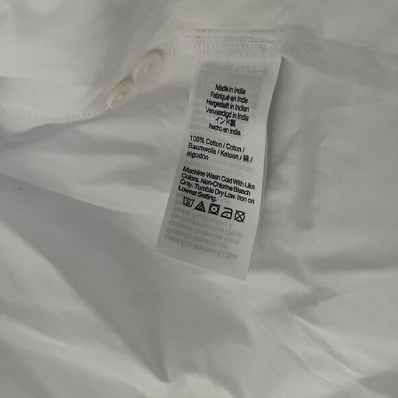 NWT Madewell Relaxed Button-Front 100% Cotton Shirt in Poplin, White, XL - Picture 6 of 9